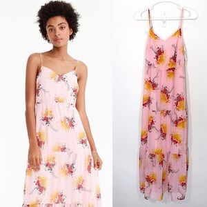 NWT J. Crew Sunburst Bouquet Tiered Floral Maxi Dress 00